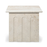 Forum Side Table Cream Marble