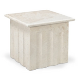 Forum Side Table Cream Marble