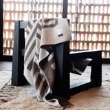 Rosin Reversible Throw - Ivory/Cacao