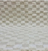Ivory Checkered Beni Ouarain Rug