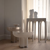 Crown Table - Tall - Smoked Glass