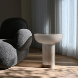 Crown Table - Tall - Smoked Glass