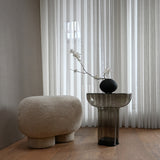 Crown Table - Tall - Smoked Glass