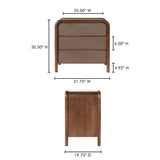 Rye 3 Drawer Nightstand