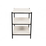 Trine White Marble Nightstand