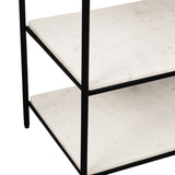 Trine White Marble Nightstand