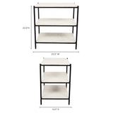 Trine White Marble Nightstand