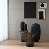 Trumpet Table - Low - Smoked Glass