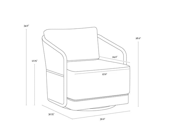 ALLARIZ SWIVEL ARMCHAIR