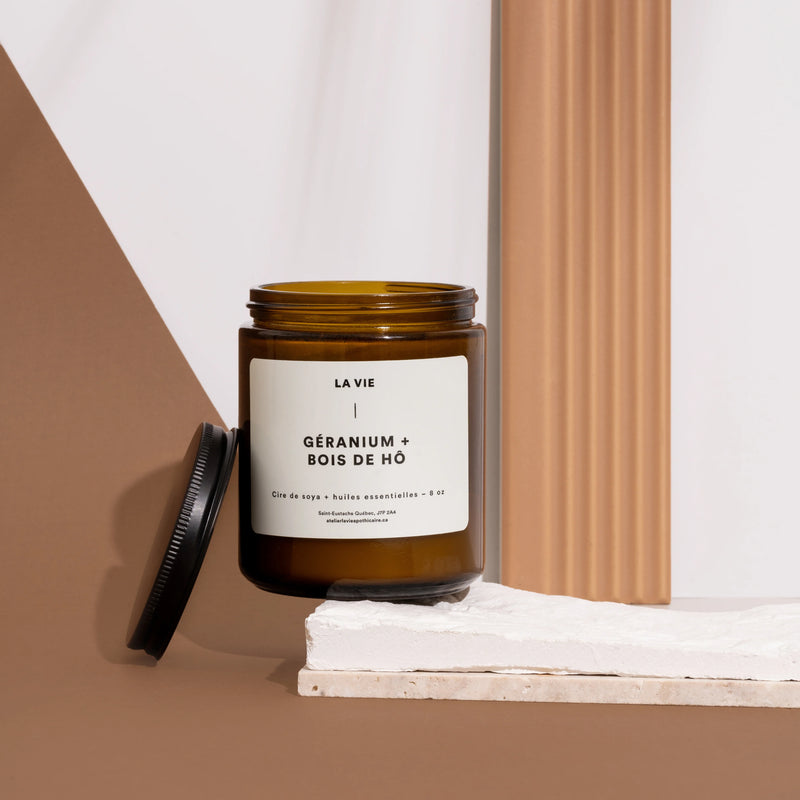 Candle - Geranium and Ho Wood