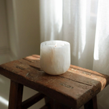 White Onyx Candle Vessel