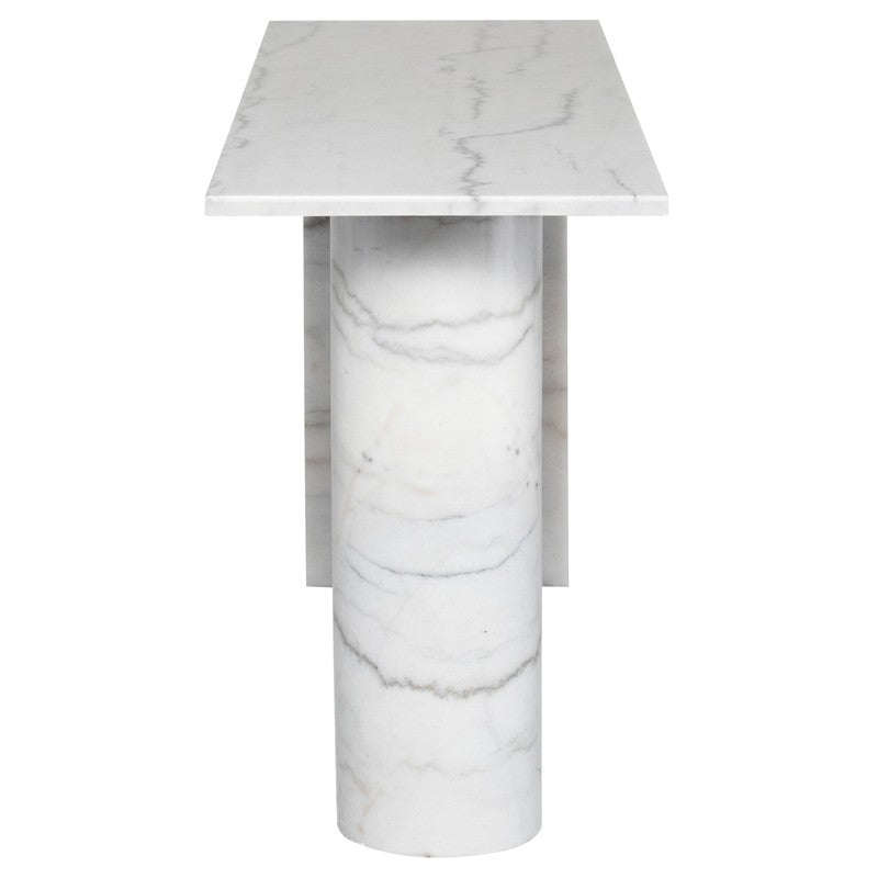 Stories Console White Marble - Floor Model
