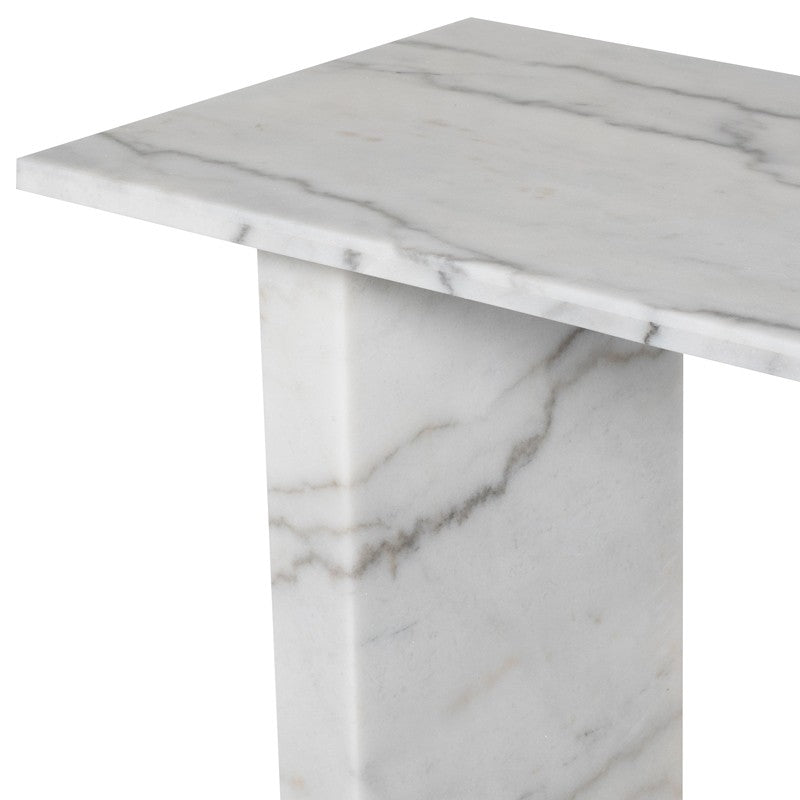 Stories Console White Marble - Floor Model