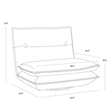 Colson Swivel Armless Chair