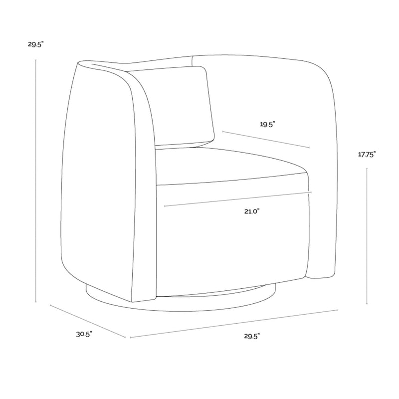 Emilie Swivel Lounge Chair