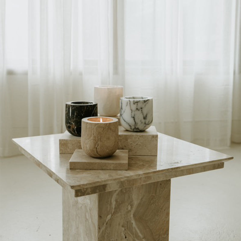 White Onyx Candle Vessel