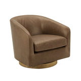 Oscy Swivel Chair - Leather