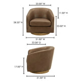 Oscy Swivel Chair - Leather