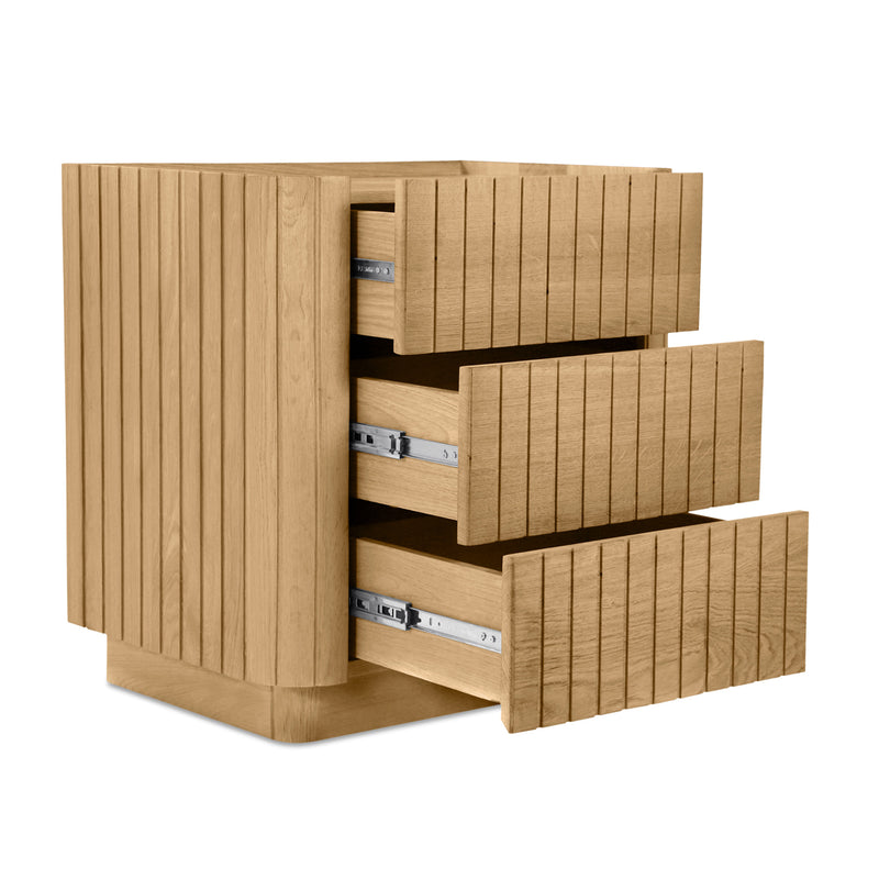 Povera 3 Drawer Nightstand