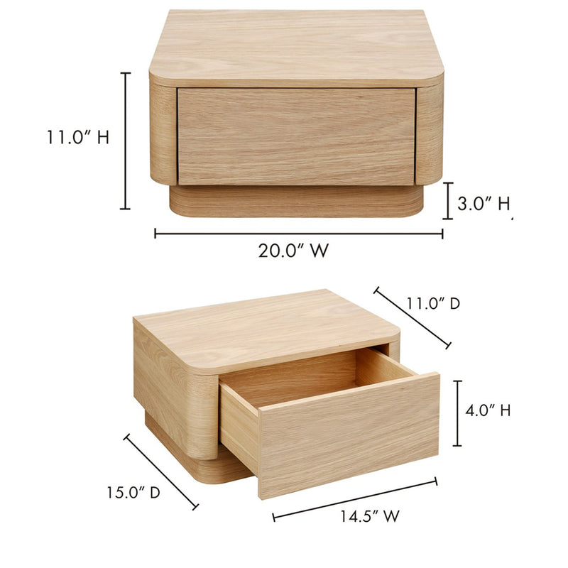 Round Off Small Nightstand