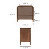 Rye 3 Drawer Nightstand