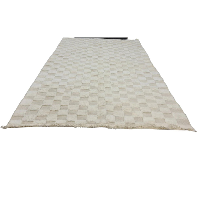 Ivory Checkered Beni Ouarain Rug