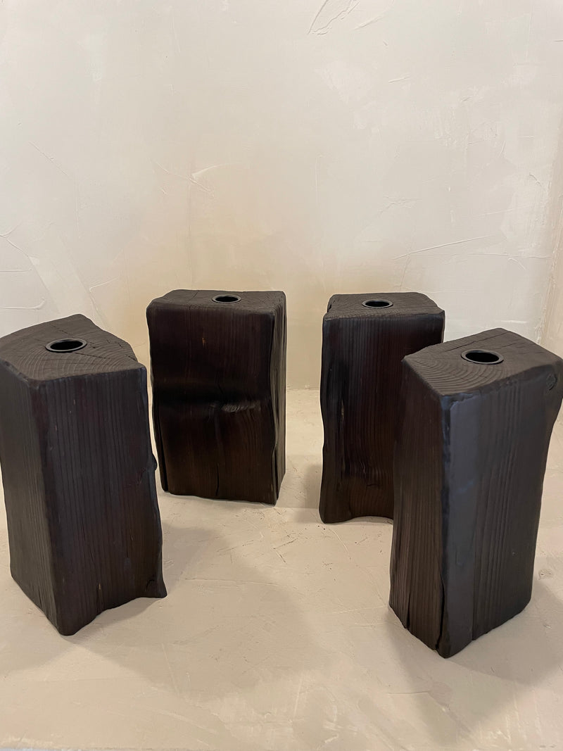 Cedar Split Candlestick Quad 8"